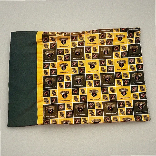 Baylor University Bears Pillowcase Green Gold BU Logo Standard NCAA