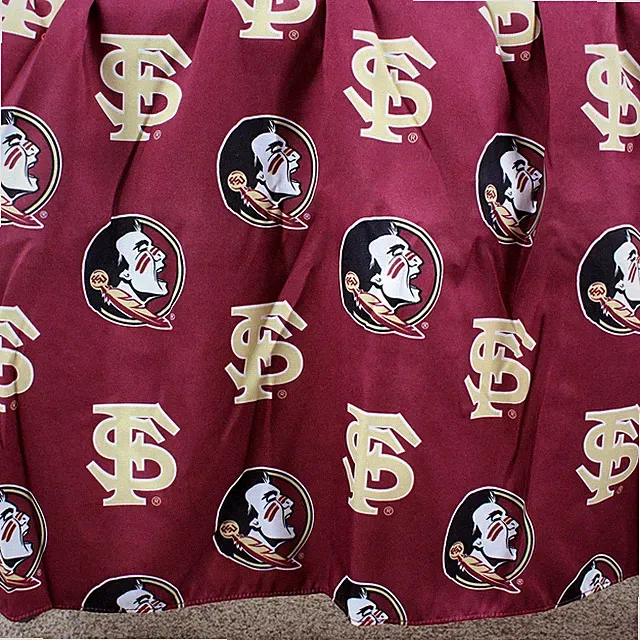 College Covers Everything Comfy Florida State Seminoles Dust Ruffle Bed Skirt...
