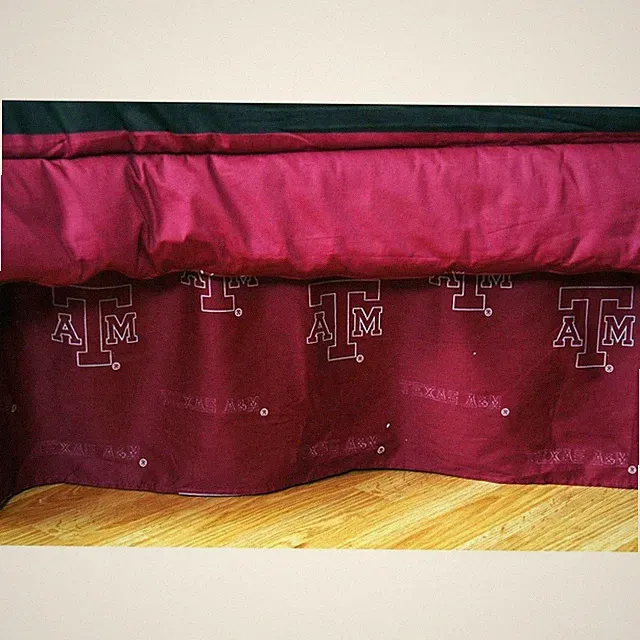 College Covers Everything Comfy Texas A&M Aggies Dust Ruffle Bed Skirt, Full