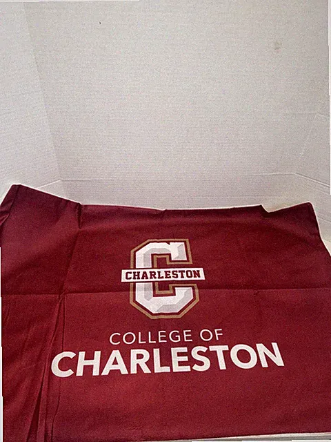 College Of Charleston Cougars Double Sided Pillowcase Dorm bedding Maroon Gold