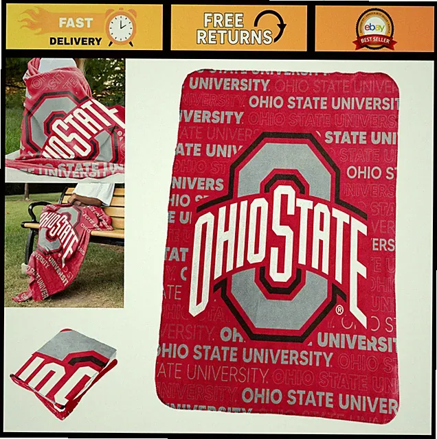 Cozy NCAA Fleece Throw Blanket 50” x 60” - Ultra-Soft Game Day Bedding, Bold Col