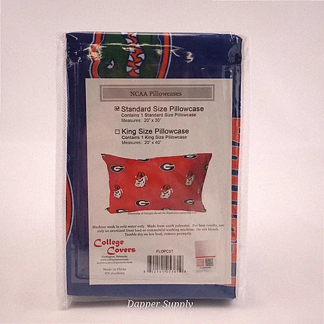 Florida Gators College Covers NCAA Pillowcase Standard Size 20x30 Polyester