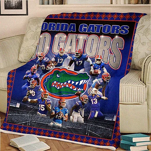 Florida Gators Sherpa Fleece Blanket NCAA College Football Throw Blanket