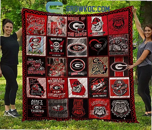 Georgia Bulldog Ncaa Collection Design Blanket Quilt
