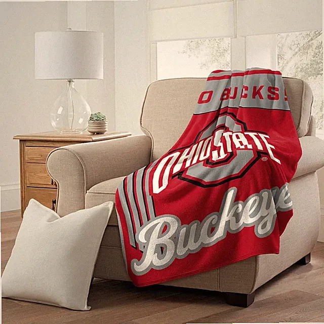 NCAA Officially Licensed Ohio State Buckeyes 46" x 60" Microfiber Throw Blanket