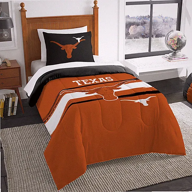 NCAA Officially Licensed Texas Longhorns Tide Comforter & Sham Set