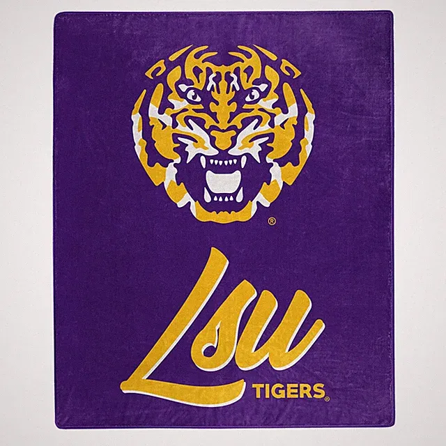 NCAA Signature Raschel Throw Blanket 50x60 Soft Cozy Decorative Sports Fan Gift
