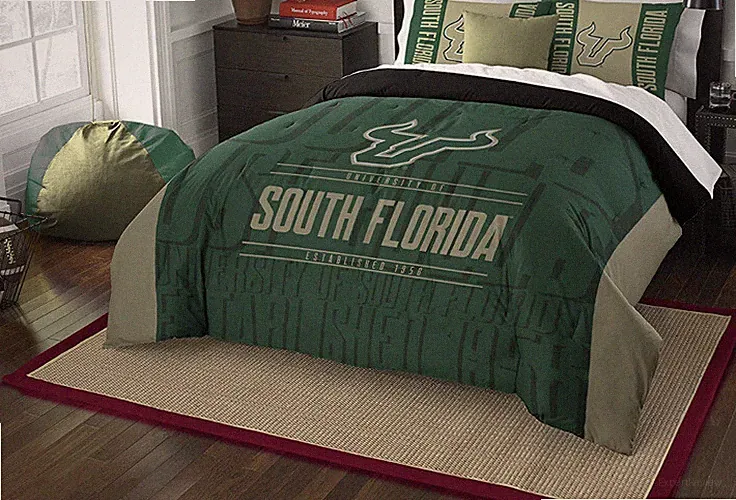 Northwest NCAA South Florida Bulls Comforter & Sham Set, Modern Take, Full/Queen