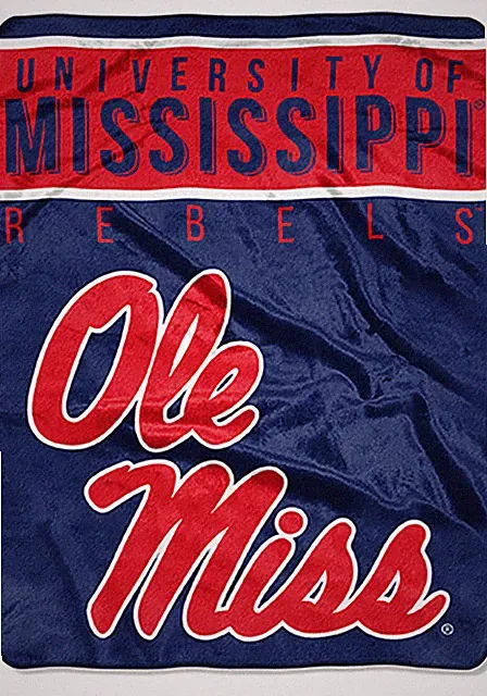 Ole Miss Rebels Plush Blanket, 60”x80” - Warm & Soft NCAA BLANKET