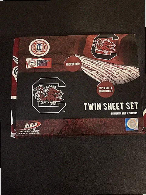 South Carolina Gamecocks Twin Sheet Set – 3 Piece NCAA Bedding – Red Team Colors