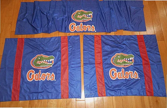 Sports Coverage Sidelines FLORIDA GATORS Valance Sham Pillow Cases NCAA College