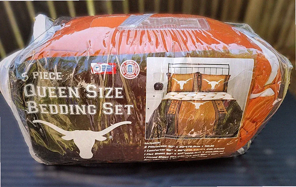 Texas Longhorns Queen Bedding Set 5 Piece Bed in a Bag Comforter Sheets NCAA NIB