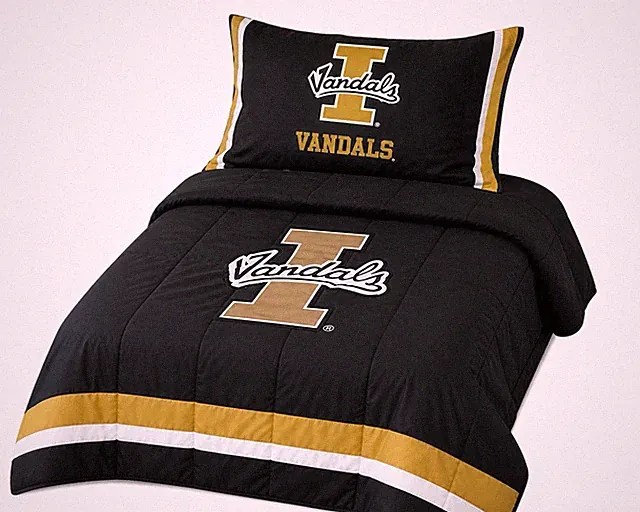 University Of Idaho Vandals Comforter And 2 Pillow Shams Set NCAA College Bed