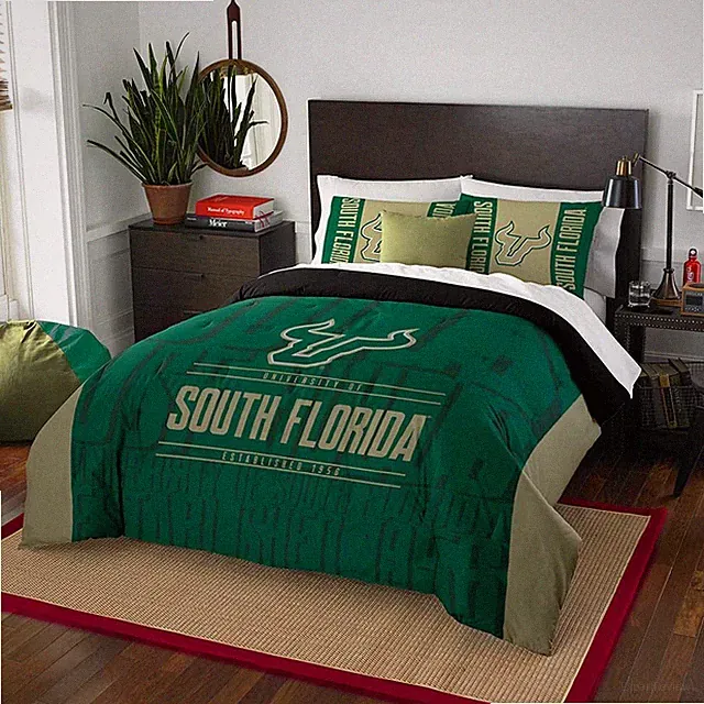 University of South Florida NCAA Full/Queen Comforter and Sham Set