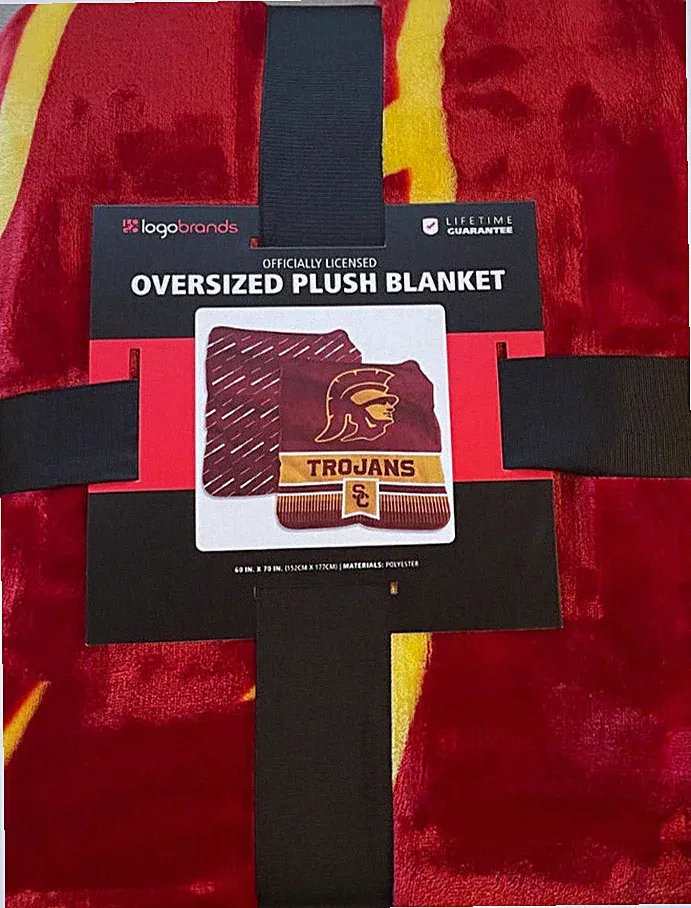 USC TROJAN NCAA Super Plush Fleece Throw Blanket 60" X 70" The Best Gift